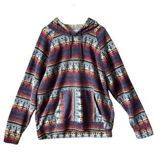 Brooklyn Cloth Mfg Co Hoodie Aztec Southwest Boho Western Sweatshirt 3XL